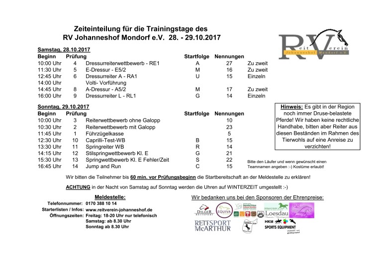 Johanneshofer_Trainingstage_ Zeiteinteilung_Oktober2017
