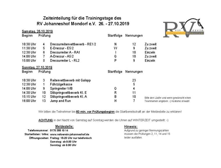 Johanneshofer_Trainingstage_ Zeiteinteilung_Oktober2019